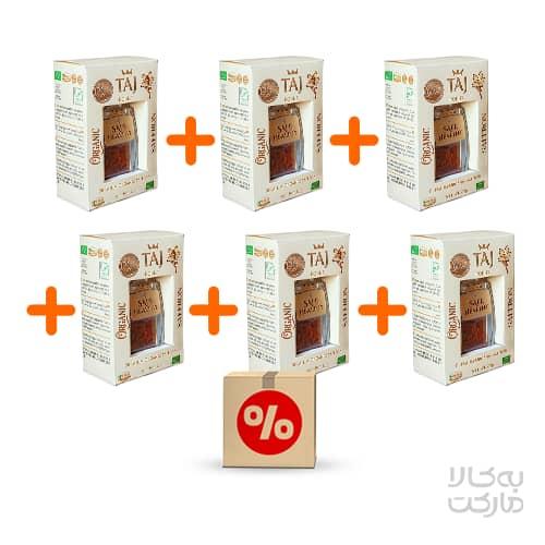 زعفران صددرصد ارگانیک نیم مثقال(2.3 گرم) تاج پخت پک 6 عددی