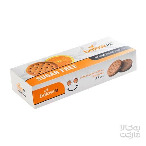 بیسکویت کرمدار سبوس دار بدون قند با طعم پرتقالی 450 گرمی بیلو
